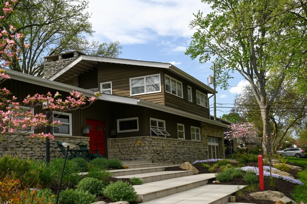 ranch style home after a roof replacement completed by able roofing in bexley ohio